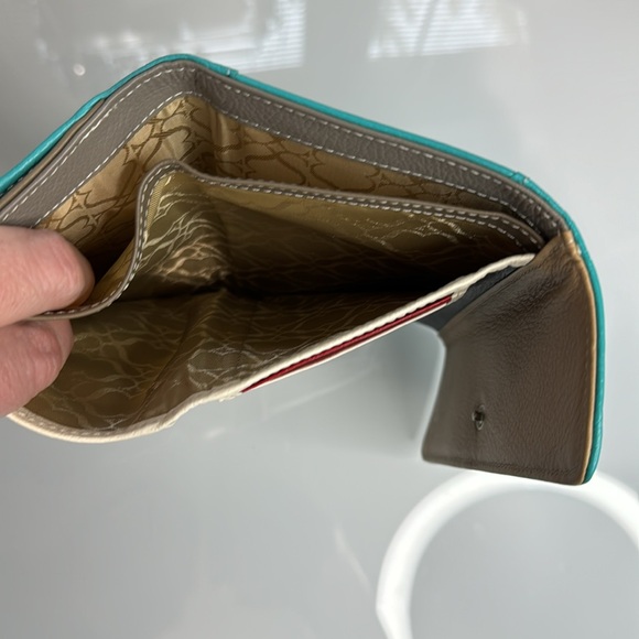 Vera Pelle multi color soft Italian leather long wallet - Picture 5 of 13